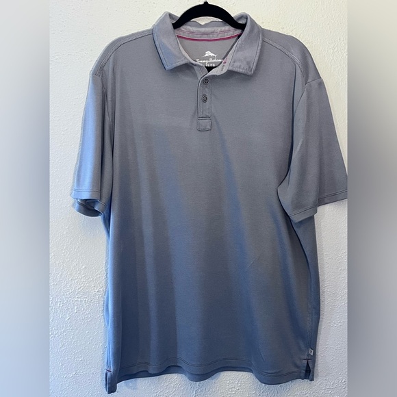 Tommy Bahama Polo Mens XL TG Gray Golf Stretch Short Sleeve Casual Shirt - Picture 3 of 9